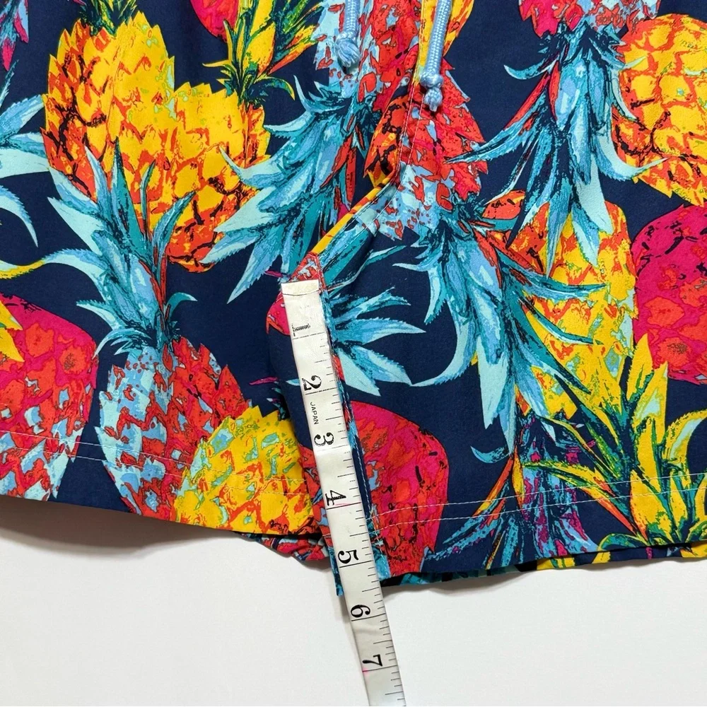 George Men's Size L Pineapple Print‎ Swim Trunks - Excellent